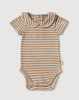 Collar Onesie - Bronze Stripe