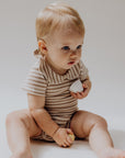 Collar Onesie - Bronze Stripe