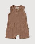 Rib Baby Romper - Bronze