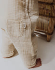 Gauze Jumpsuit - Pebble