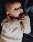 Wool Rib L/S Bodysuit - Oat