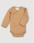 Wool Rib L/S Bodysuit - Fawn