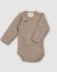 Wool Rib L/S Bodysuit - Sand