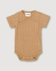 Wool Rib S/S Bodysuit - Fawn