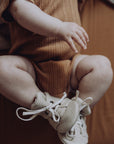 Wool Rib S/S Bodysuit - Fawn