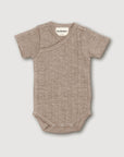 Wool Rib S/S Bodysuit - Sand