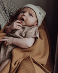 Wool Rib S/S Bodysuit - Sand