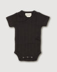 Wool Rib S/S Bodysuit - Storm