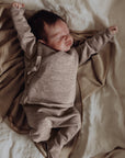 Wool Fleece Footed Pants - Sand