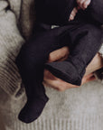 Wool Fleece Footed Pants - Storm