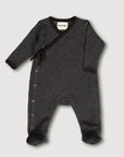 Wool Rib Footie - Storm Stripe