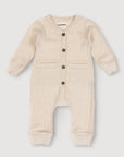 Wool Rib Playsuit - Oat