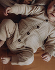 Wool Rib Playsuit - Oat