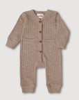 Wool Rib Playsuit - Sand
