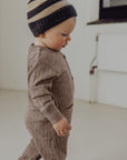 Wool Rib Playsuit - Sand