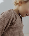 Wool Rib Henley Top - Sand