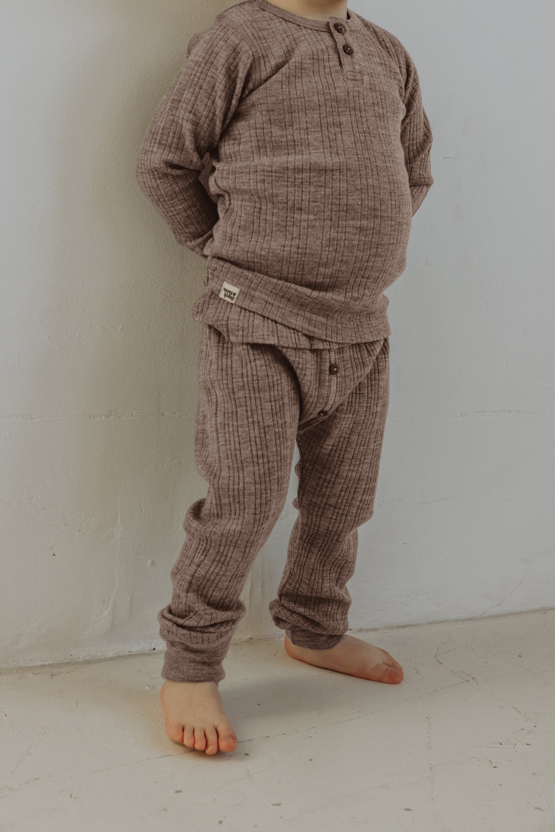 Wool Rib Leggings - Sand | Finch & Fable