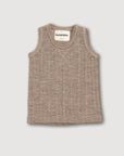 Wool Rib Singlet - Sand