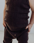 Wool Rib Singlet - Storm