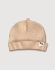 Wool Rib Baby Hat - Fawn Stripe