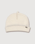 Wool Rib Baby Hat - Oat Stripe