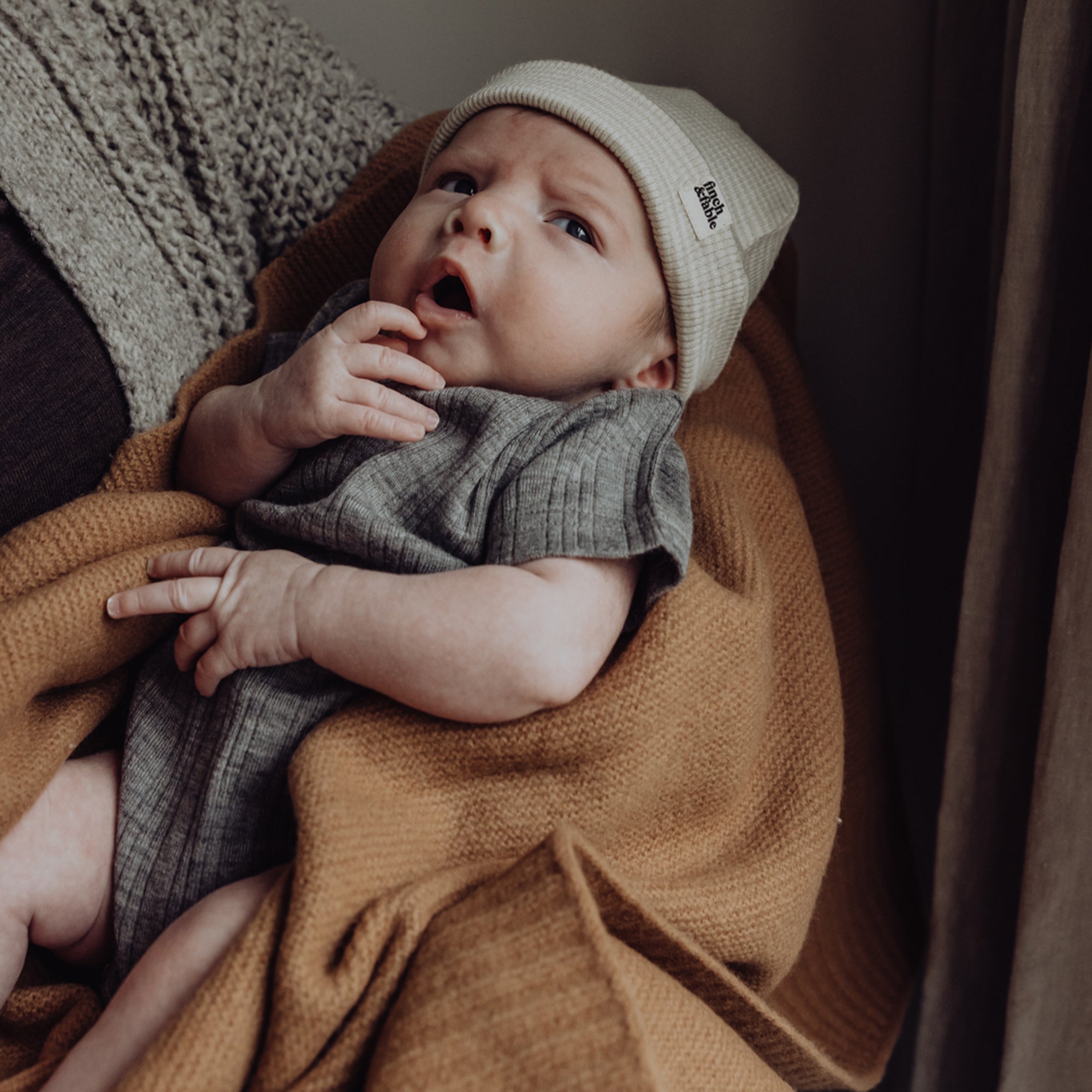 Finch & Fable - Wool Knitted Bonnet - Oat Finch & Fable - Wool Knitted Bonnet - Oat
