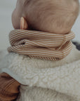Wool Rib Infinity Scarf - Fawn Stripe