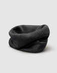 Wool Rib Infinity Scarf - Storm Stripe