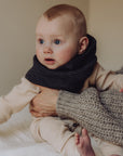 Wool Rib Infinity Scarf - Storm Stripe