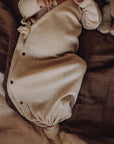 Wool Rib Kimono Gown - Oat