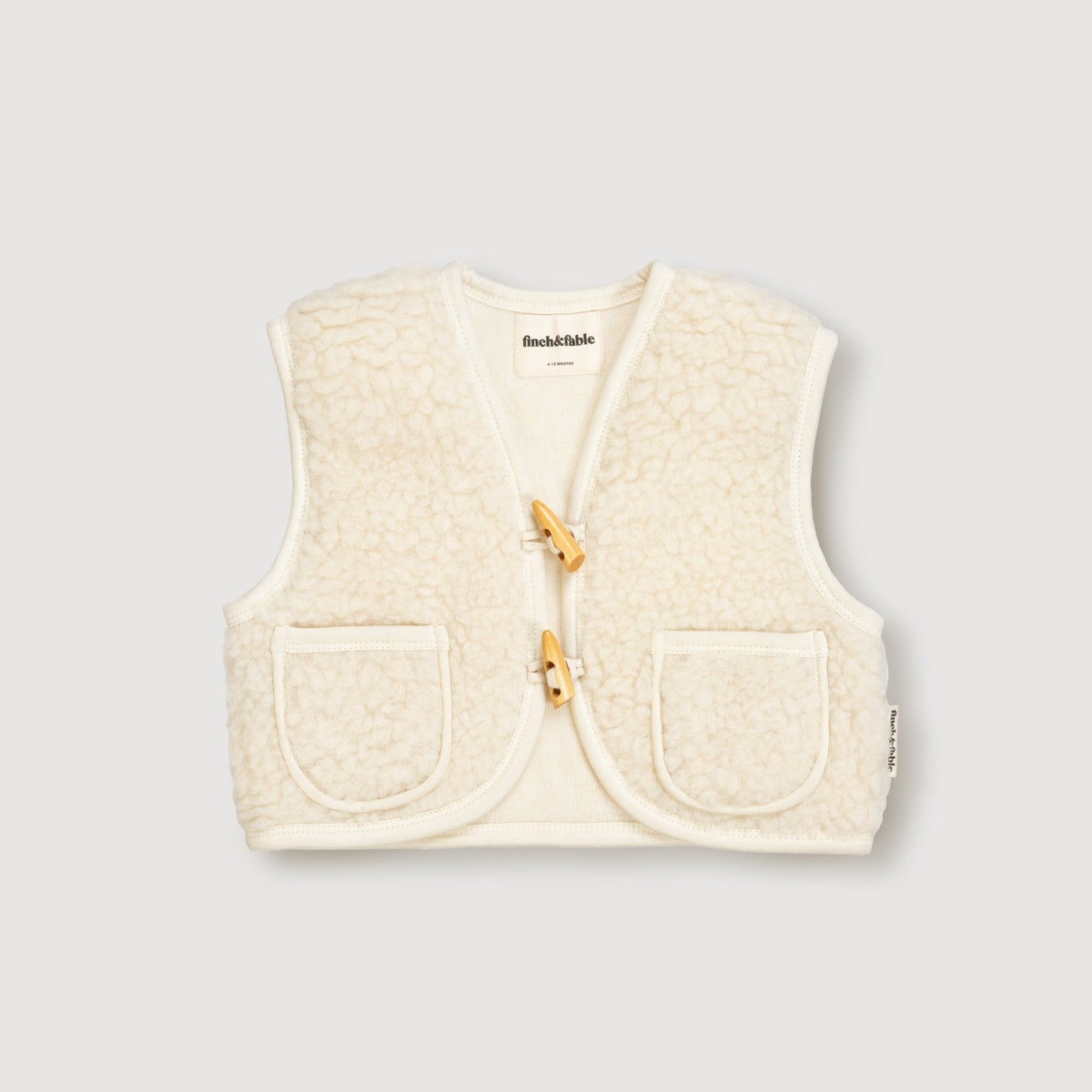 Wool Sherpa Vest - Milk | Finch & Fable