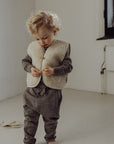 Wool Sherpa Vest - Milk
