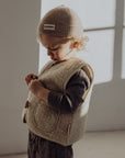 Wool Sherpa Vest - Milk