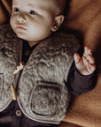 Wool Sherpa Vest - Sand