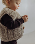 Wool Sherpa Vest - Sand