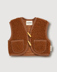 Wool Sherpa Vest - Chestnut