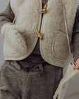 Wool Sherpa Mittens - Milk