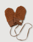 Wool Sherpa Mittens - Chestnut