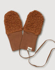 Wool Sherpa Mittens - Chestnut