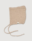 Wool Knitted Bonnet - Oat