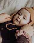 Wool Knitted Bonnet - Fawn