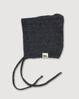 Wool Knitted Bonnet - Storm