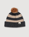 Wool Knitted Beanie - Stripe Storm