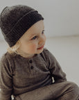 Wool Knitted Fisherman's Beanie - Storm