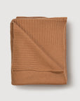 Wool Knitted Blanket - Fawn