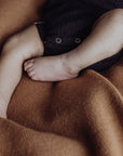 Wool Knitted Blanket - Fawn