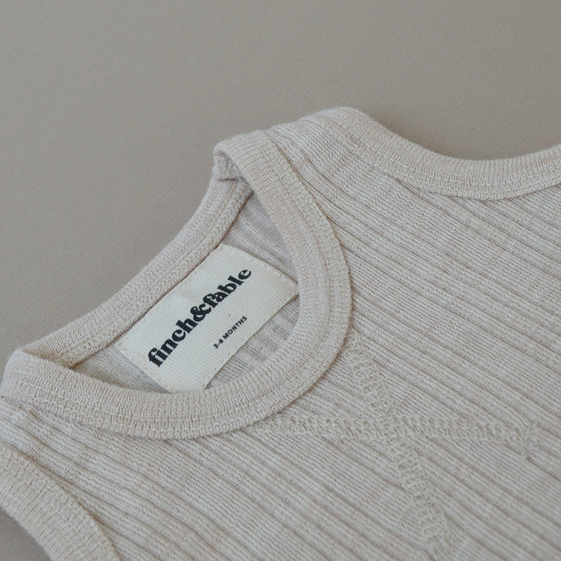 Wool Rib Singlet - Oat – Finch & Fable
