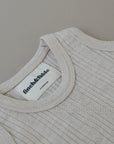 Wool Rib Singlet - Oat