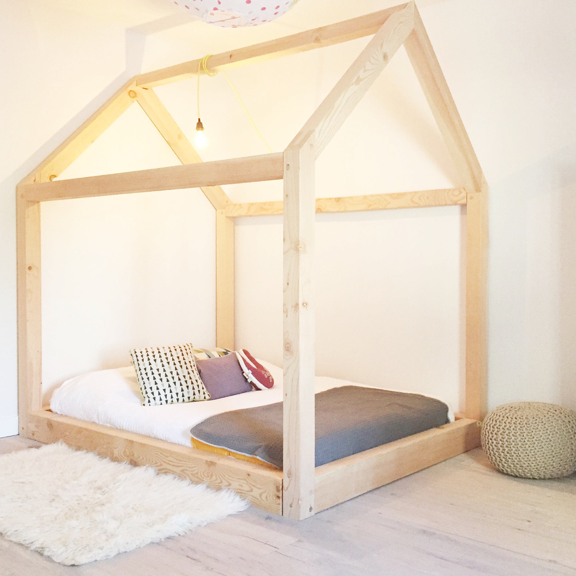 Wooden House Bed