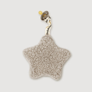 Wool Sherpa Pacifier Lovey - Sand